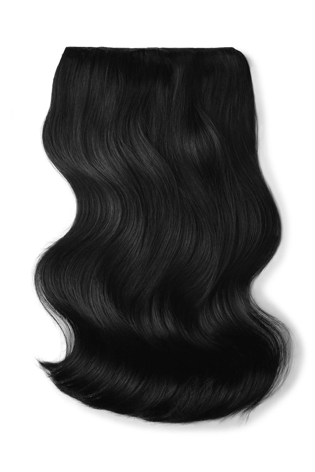 Jet Black (#1) Double Wefted Full Head Clip In Hair Extensions