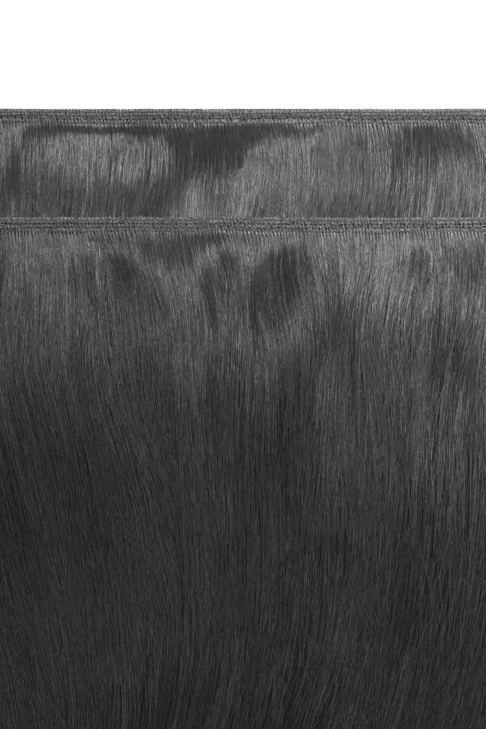 Jet Black (#1) Remy Royale Flat Weft Hair Extensions - Image 2
