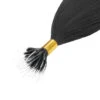 Jet Black (#1) Remy Royale Nano Bond Hair Extensions