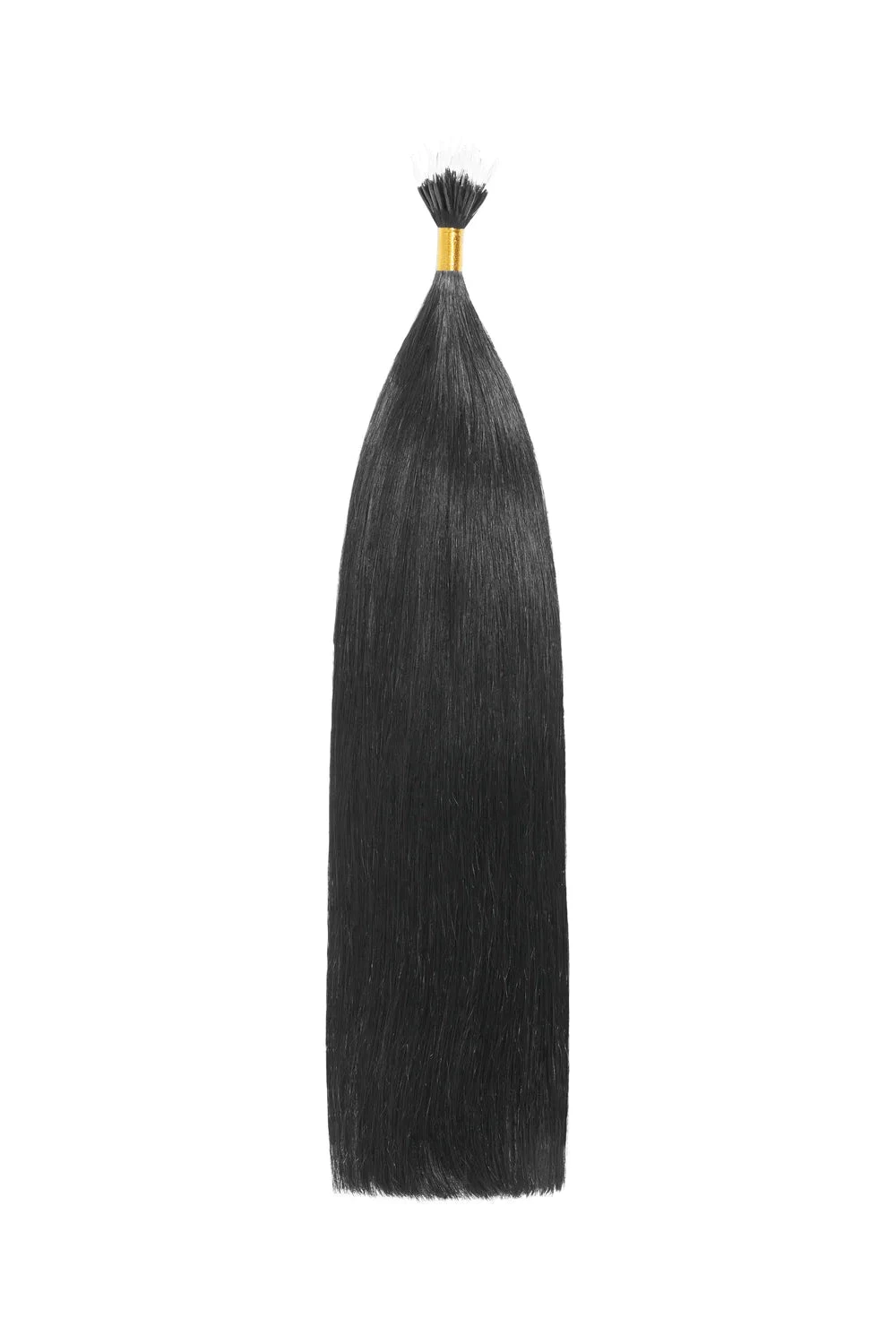 Jet Black (#1) Remy Royale Nano Bond Hair Extensions - Image 2