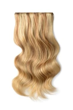 Double Wefted Full Head Remy Clip In Human Hair Extensions - Butterscotch Blonde (#10/16)