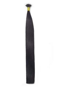 Jet Black (#1) Nano Ring Hair Extensions