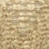 Curly Full Head Remy Clip In Human Hair Extensions - Barbie Blonde (#16/60)
