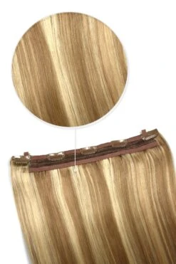 Biscuit Blondey (#18/613) Quad Weft Clip In One Piece Hair Extensions