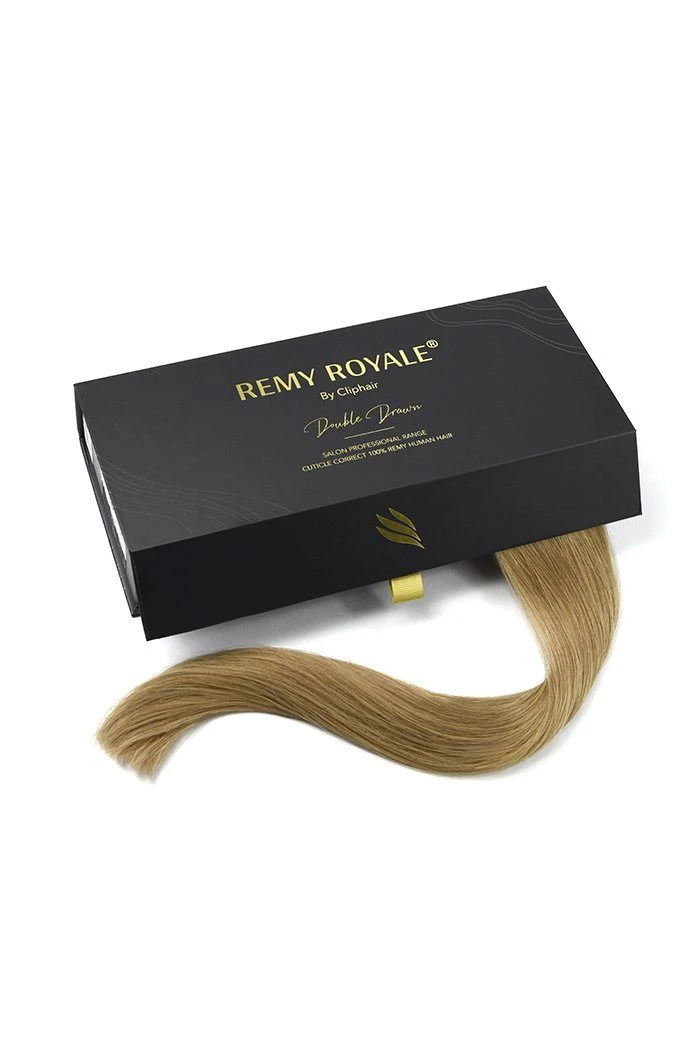 Lightest Brown (#18) Double Drawn Seamless Clip In Hair Extensions - Image 4