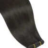 Off/Natural Black (#1B) Remy Royale Flat Weft Hair Extensions