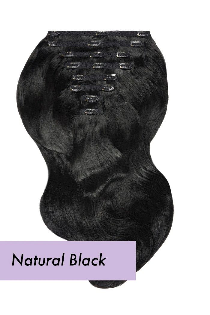 Natural/Off Black (#1B) Ultra-Volume Clip In Full Head Set (240-300G) - Image 2