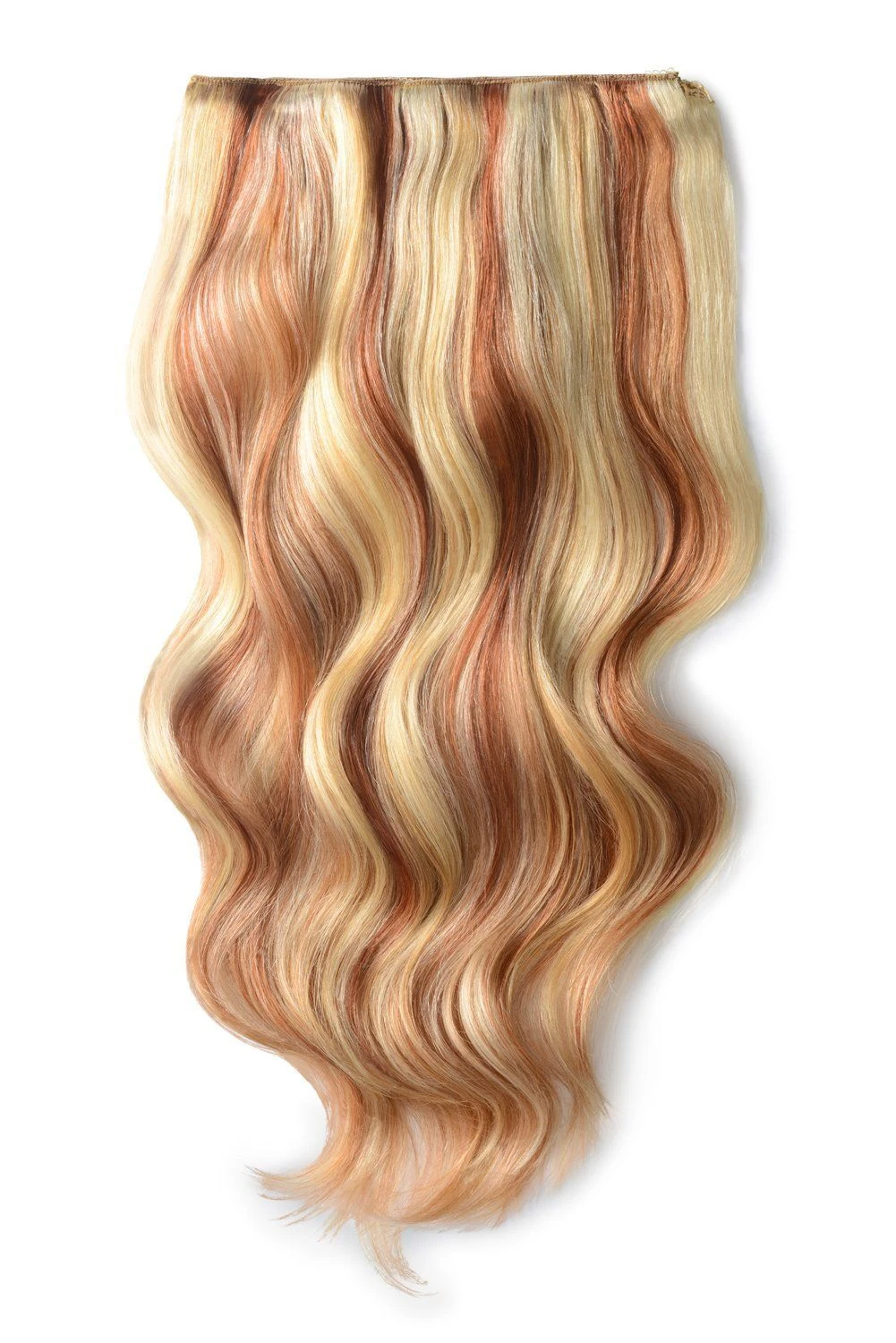 Strawberry/Auburn/Bleach Blonde Mix (#27/33/613) Double Wefted Full Head Clip In Hair Extensions