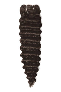 Dark Brown (#3) Curly Clip In Hair Extensions