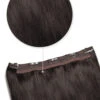 Dark Brown (#3) Quad Weft Clip In One Piece Hair Extensions