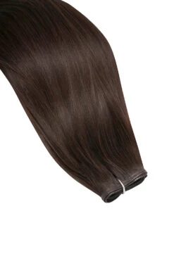Dark Brown (#3) Remy Royale Flat Weft Hair Extensions