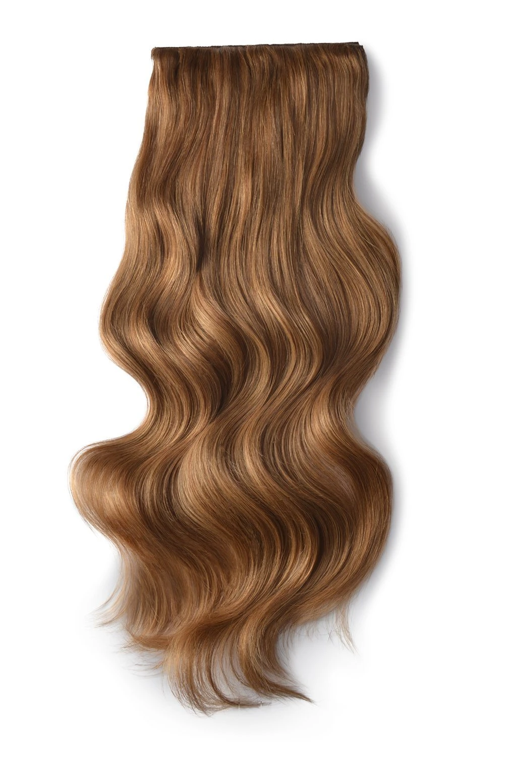 Light Auburn (#30) Double Wefted Full Head Clip In Hair Extensions