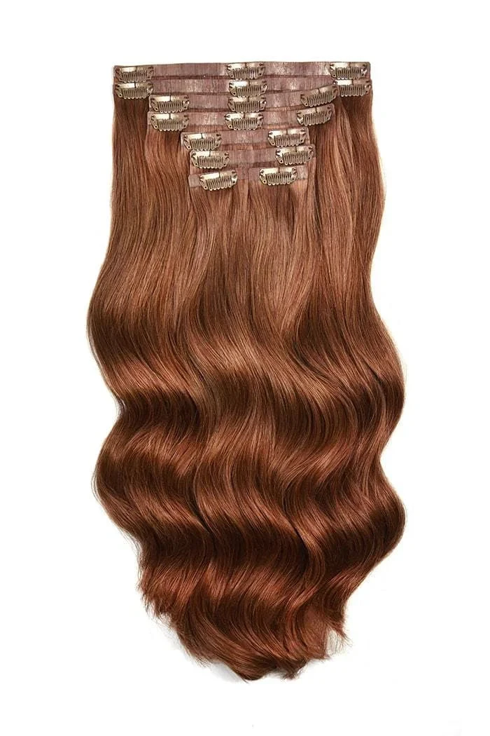 Remy Royale Seamless Clip Ins - Dark Auburn/Copper Red (#33) - Image 2