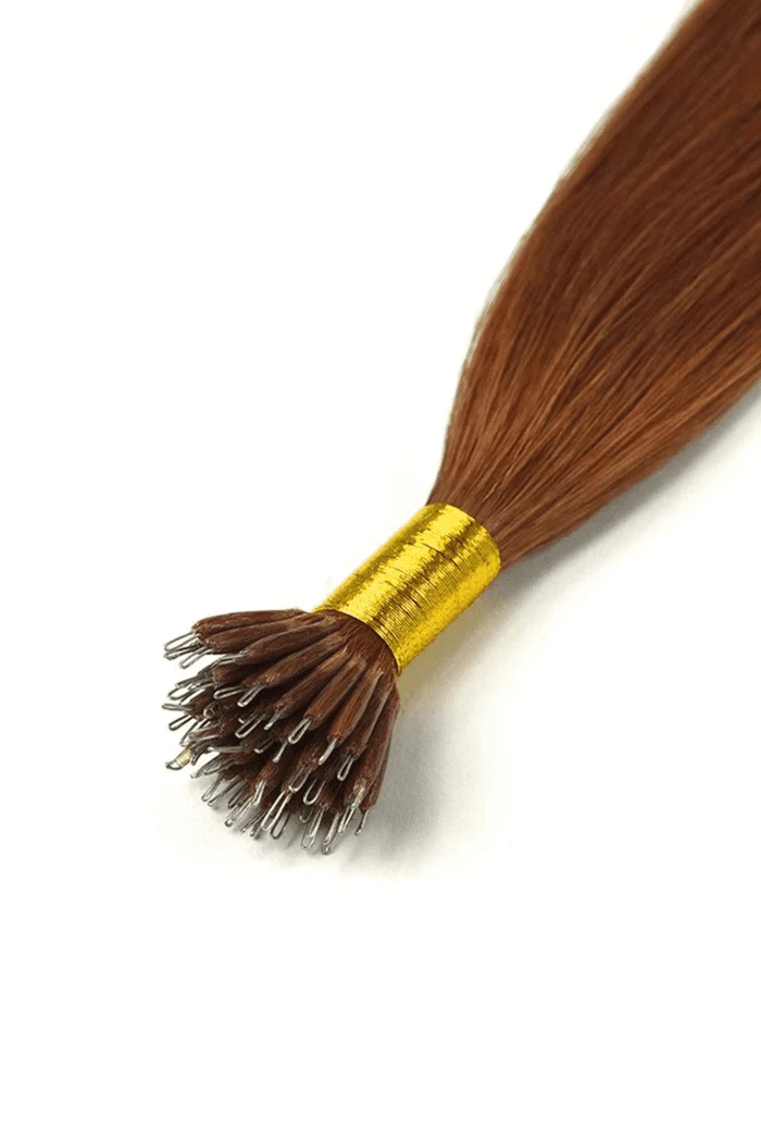 Dark Auburn/Copper Red (#33) Nano Ring Hair Extensions - Image 2