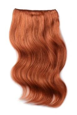 Flaming Ginger (#350) Double Wefted Full Head Clip In Hair Extensions