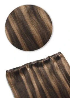 Cinnamon Brownie (#4/30) One Piece Clip In Hair Extensions (Top-Up)