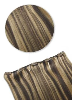 Chocolate Honey (#4/27) One Piece Clip In Hair Extensions (Top-Up)