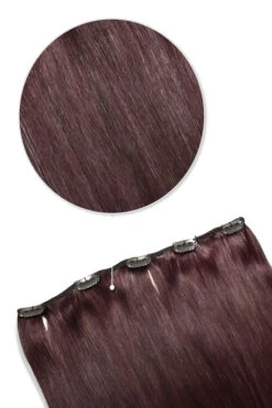 Mahogany Red (#99J) One Piece Clip In Hair Extensions (Top-Up)