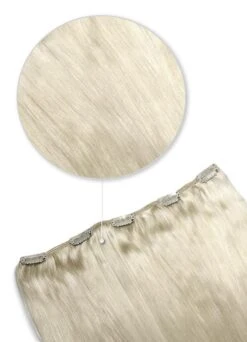Ice Blonde One Piece Clip In Hair Extensions (Top-Up)