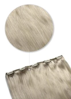Silver Sand (#SS) One Piece Clip In Hair Extensions (Top-Up)