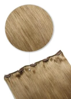Lightest Brown (#18) One Piece Clip In Hair Extensions (Top-Up)