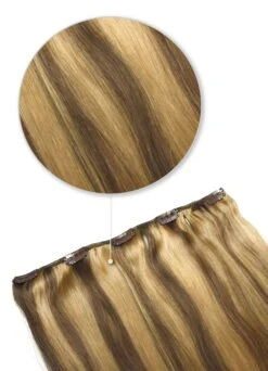 Hazelnut Brondie (#6/27) One Piece Clip In Hair Extensions (Top-Up)