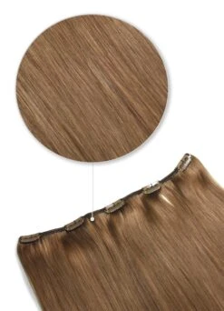 Light Auburn (#30) One Piece Clip In Hair Extensions (Top-Up)
