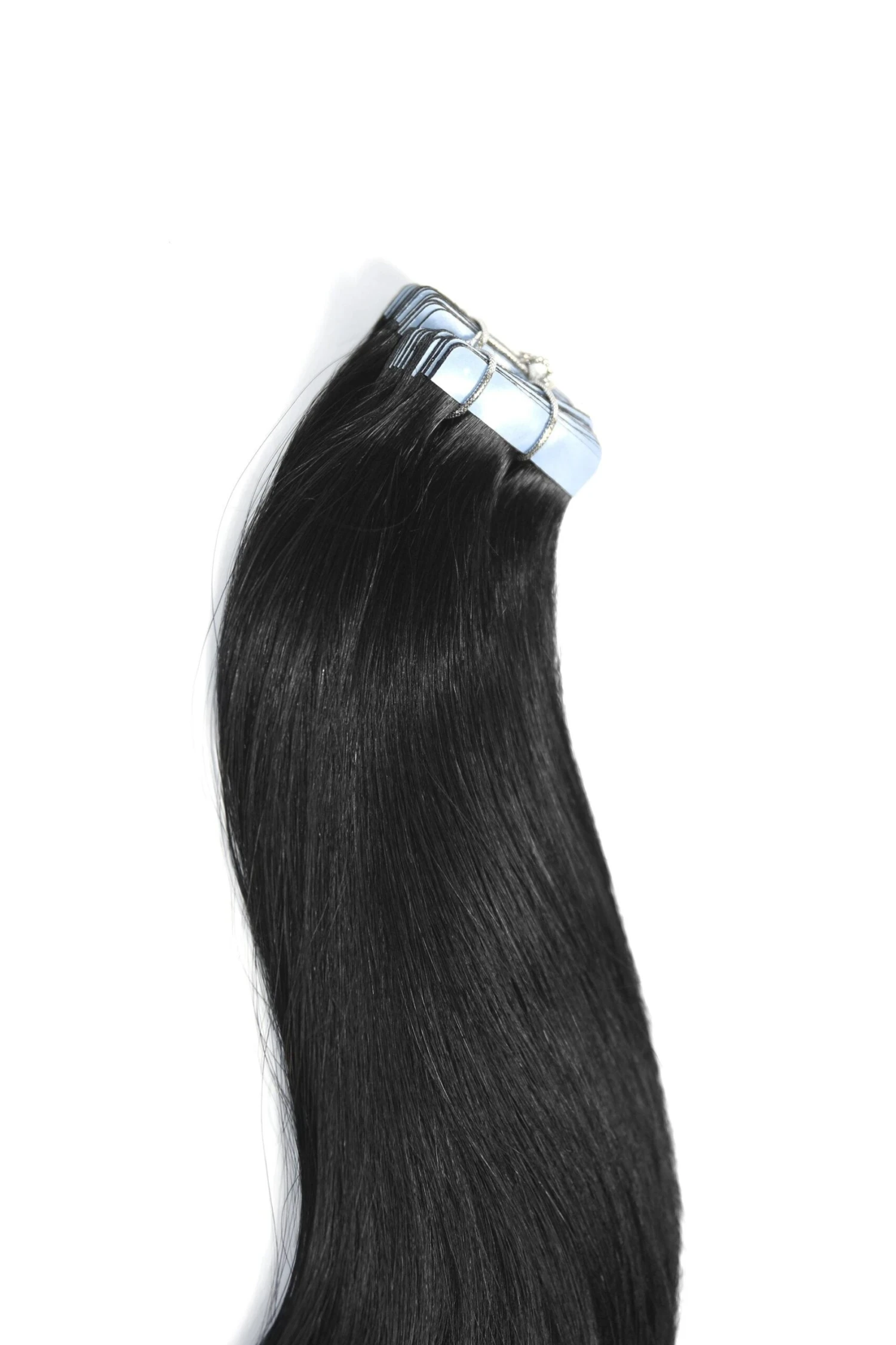 Jet Black (#1) Tape In Hair Extensions - Image 2