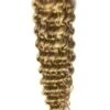 Curly Full Head Remy Clip In Human Hair Extensions - Peaches & Cream (#27/613)