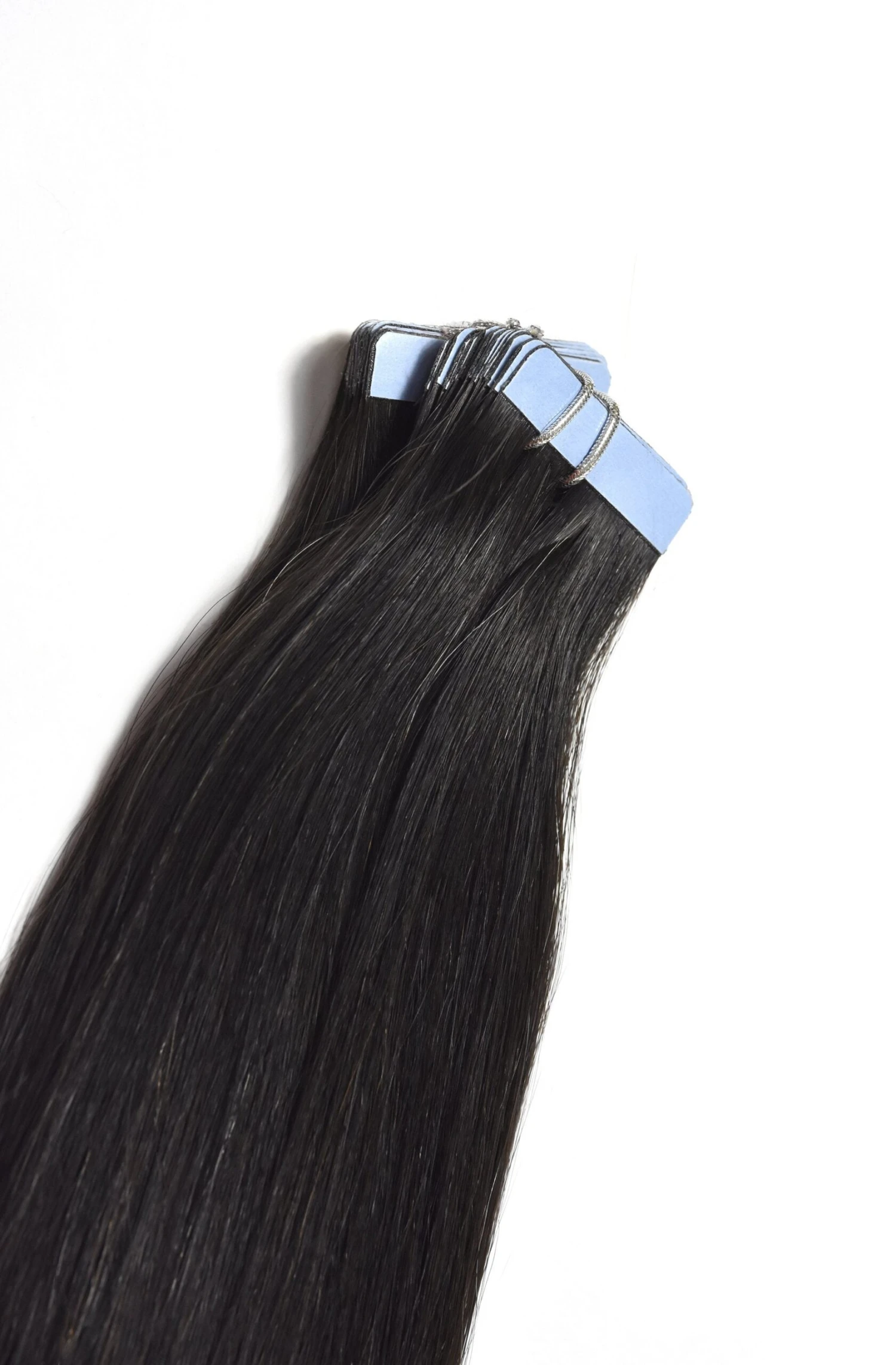Silver Black Ombre (#T1B/SG) Tape In Hair Extensions - Image 2