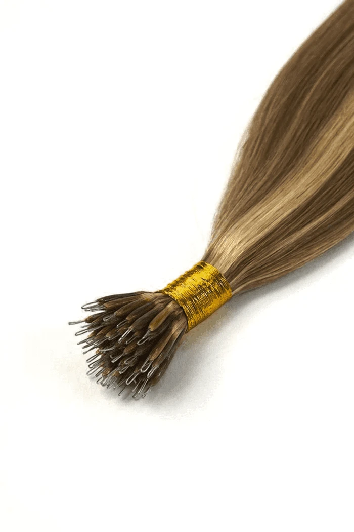 Chocolate Honey (#4/27) Nano Ring Hair Extensions - Image 2