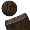 Medium Brown (#4) Supreme Quad Weft One Piece Clip In Hair Extensions