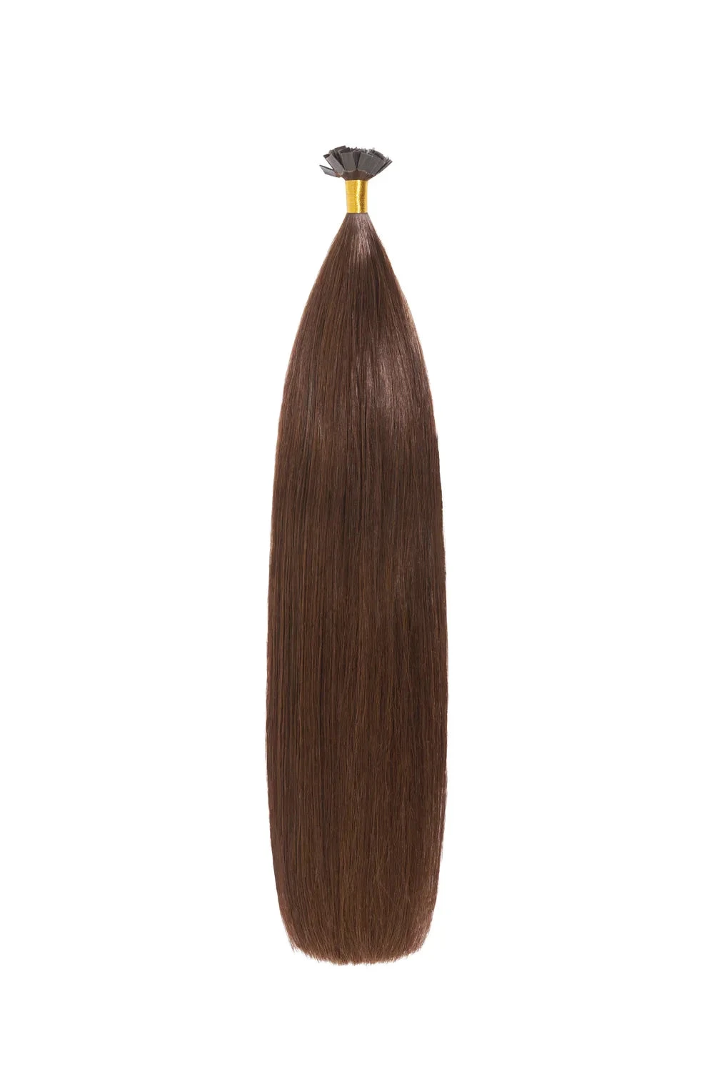 Medium Brown (#4) Remy Royale Flat Tip Hair Extensions - Image 2