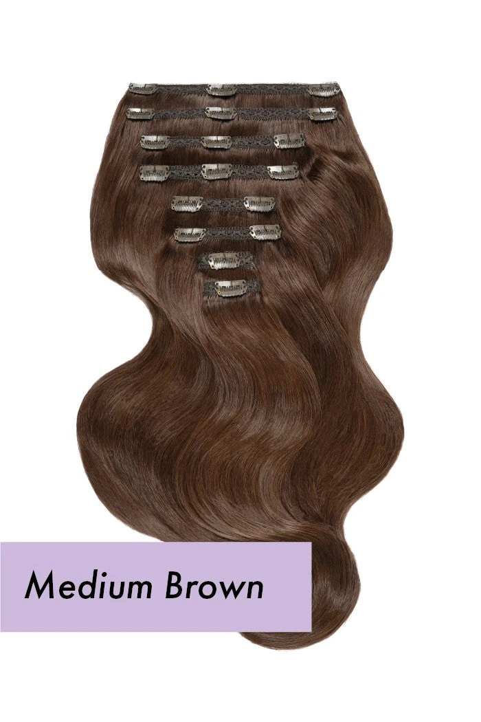 Medium Brown (#4) Ultra-Volume Clip In Full Head Set (240-300G) - Image 2