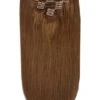 Toffee Brown (#5) Full Head Clip In Hair Extensions