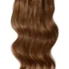 Toffee Brown (#5) Double Wefted Full Head Clip In Hair Extensions