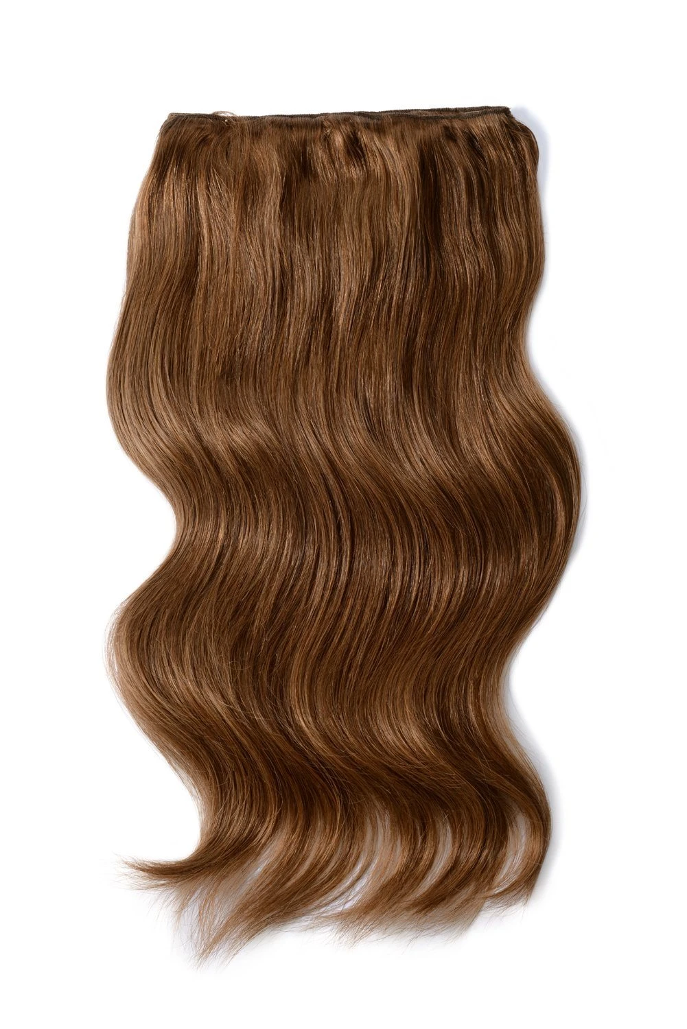 Toffee Brown (#5) Double Wefted Full Head Clip In Hair Extensions