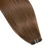 Light Brown (#6) Remy Royale Flat Weft Hair Extensions