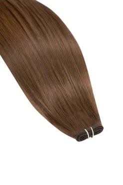 Light Brown (#6) Remy Royale Flat Weft Hair Extensions