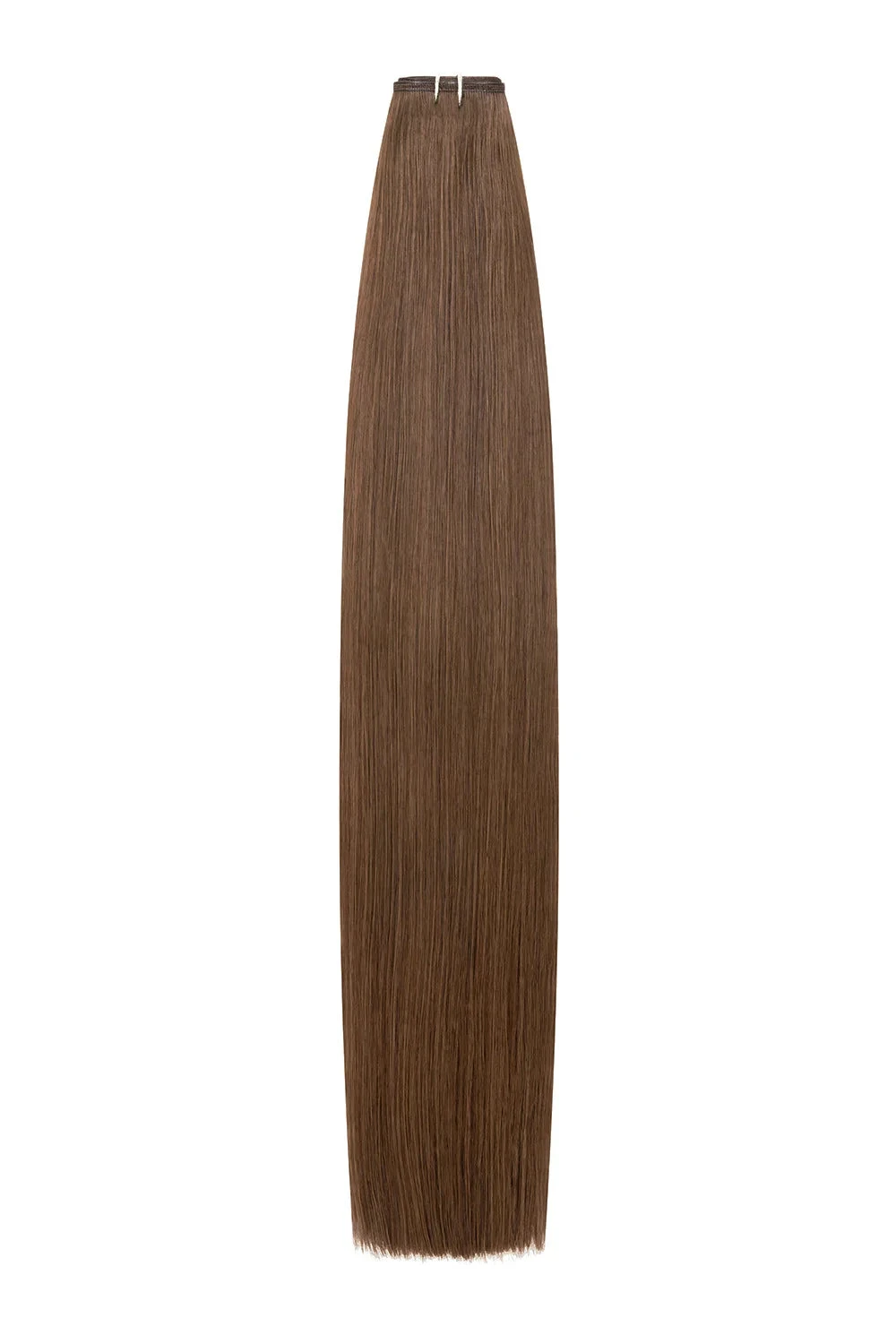 Light Brown (#6) Remy Royale Flat Weft Hair Extensions - Image 2