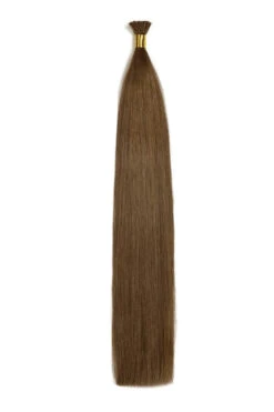 Light/Chestnut Brown (#6) Remy Royal I-Tips Hair Extensions