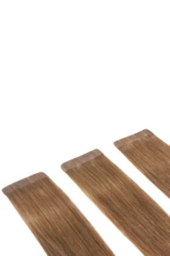 Remy Royale Double Drawn Tape Hair Extensions - Light Brown (#6)