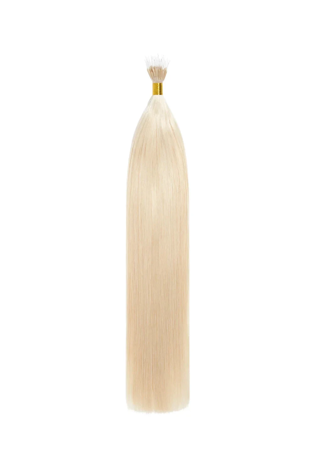 Lightest Blonde (#60) Remy Royale Nano Bond Hair Extensions - Image 2