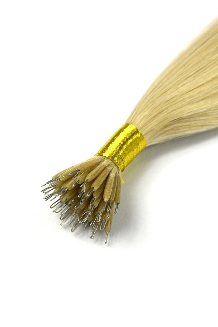 Lightest Blonde (#60) Nano Ring Hair Extensions - Image 2