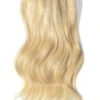 Double Wefted Full Head Remy Clip In Human Hair Extensions - Bleach Blonde (#613)