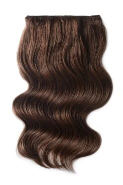 Mousey Brown (#6B) Double Wefted Full Head Clip In Hair Extensions