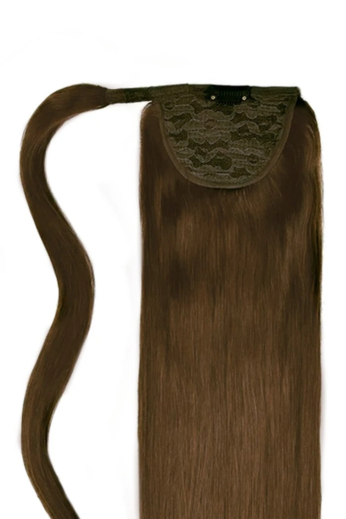 Mousey Brown (#6B) Straight Up Wrap Around Ponytail - Image 2