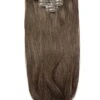 Medium Ash Brown (#8) Double Drawn Seamless Clip In Hair Extensions