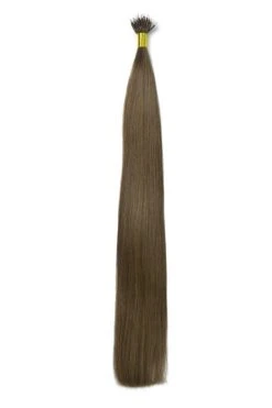 Medium Ash Brown (#8) Nano Ring Hair Extensions
