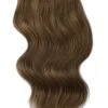 Ash Brown (#9) Double Wefted Full Head Clip In Hair Extensions